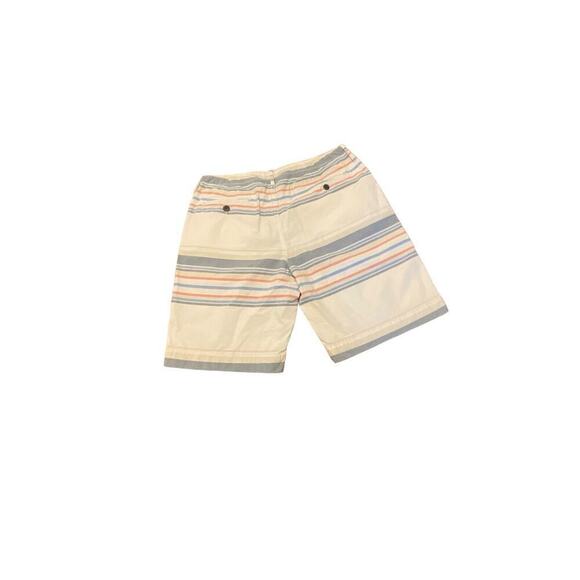 Arizona Jean Co Mens Shorts White, Blue/Red Stripes, size 34 pockets belt loop - Picture 10 of 12